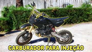 Como transformar mota carburada em injetada - PIT BIKE EFI #1