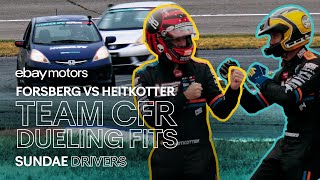 Forsberg vs Heitkotter. Who wins? Drift legends race the Honda Fits! | Sundae Drivers | eBay Motors