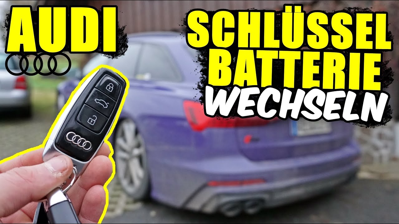 Audi Schlüssel Batterie wechseln Batterie tauschen AUDI Schlüssel