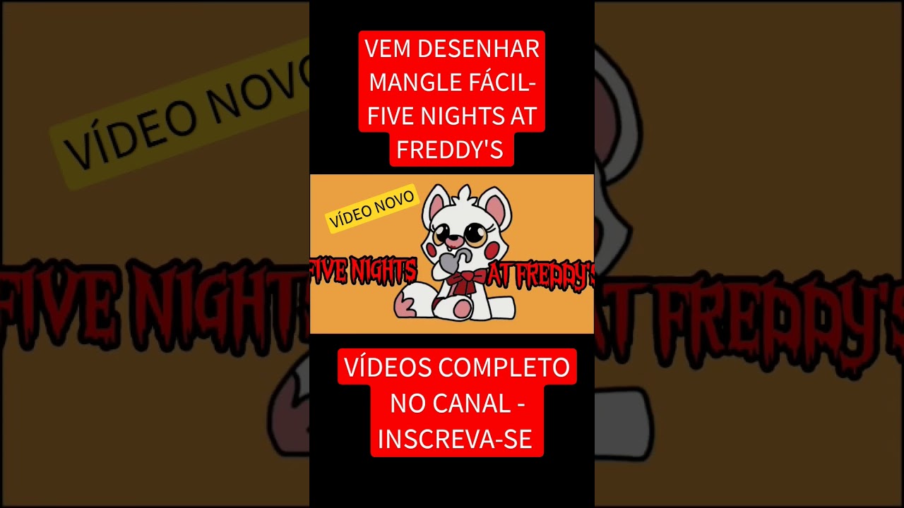 COMO DESENHAR MANGLE FÁCIL - FIVE NIGHTS AT FREDDY'S- PASSO A PASSO