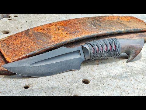 видео: Knife Making - Making a Black Bowie Knife