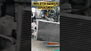 Mk4 radiator replacement mk4 Jetta. #volkswagen #mk4 #jetta #4cylinder #radiator #coolant #vwgolf