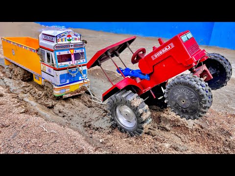 Mahindra Novo 4X4 Tractor Pulling Stuck TATA Truck 10 Tyre 