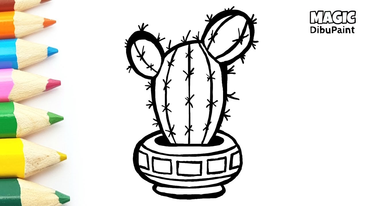 Cómo Dibujar Cactus para niños | Dibujos de Plantas - thptnganamst.edu.vn