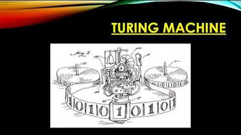 Turing machine is a computational model by Alan Turing