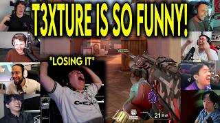 Valorant Streamers React To GENG t3xture FUNNY Reaction After CRAZY WHIFF Against RRQ In VCT