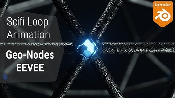 Blender 3D - Create this ABSTRACT SCI-FI Loop Animation by GEOMETRY NODES Eevee | Blender Tutorial