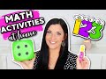 DIY MATH ACTIVITIES FOR PRESCHOOL AND KINDERGARTEN || Math Games at Home