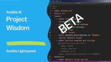 Ansible AI, Ansible Lightspeed with IBM Watson Code Assistant - Project Wisdom - beta