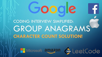 Coding Interview Tutorial 118 - Group Anagrams [LeetCode] [Character Count Solution]