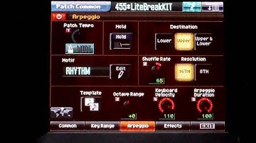 Roland V synth GT tutorial 3 - Arpeggio