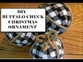 DIY BUFFALO CHECK CHRISTMAS ORNAMENT