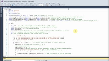 Assets Depreciation (With Functions) C++ Code (Visual Studio)