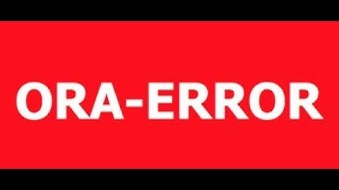 Oracle Error(ORA- 12505)