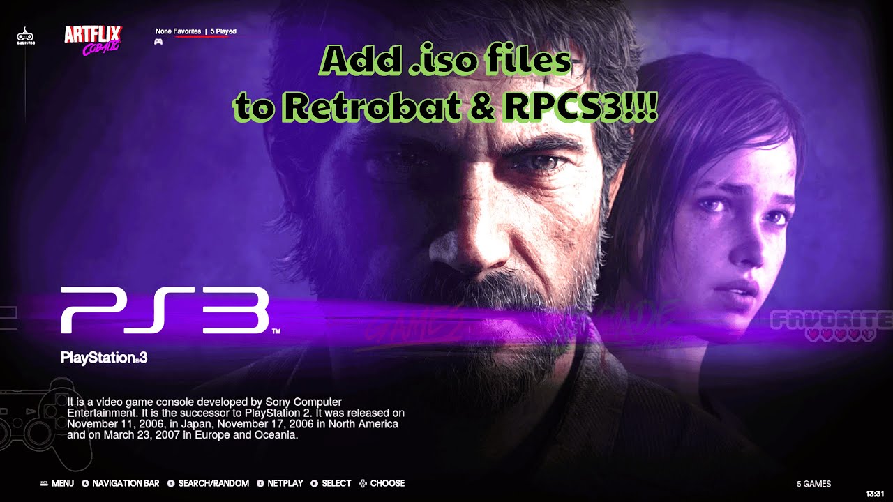 How to add ps3 games (.iso) to Retrobat and RPCS3
