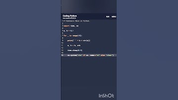 Fibonacci Wave in Python. #python #programming #coding #java #javascript #programmer #developer