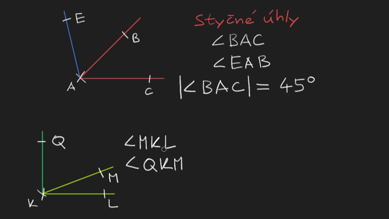Doplňkové a vedlejší úhly | Geometrie | Khan Academy