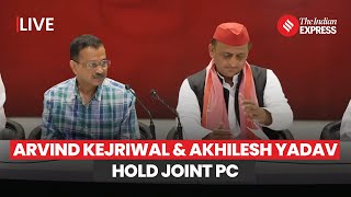 Arvind Kejriwal and Akhilesh Yadav Address Joint Press Conference in Lucknow