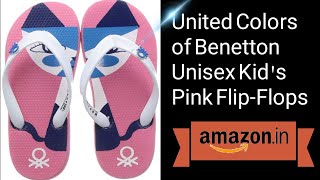 United Colors of Benetton Unisex Kid's Pink Flip-Flops Best price by Amazon