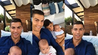 Cristiano Ronaldo | Instagram Live Stream | 27 September 2017 w/ Ronaldo Jr & twins Eva and Mateo