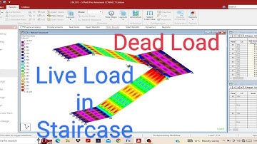 How to Apply loads in Staircase in Staad Pro [Staad Pro Advance connect Edition Tutorial-18]