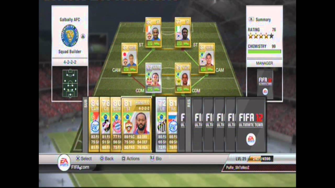 Fifa 12 - Squad Builder - Russian league/Brazilian