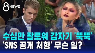 그들이 움직이자 팔로워 '뚝뚝'…저스틴 비버, 젠데이아 무슨 일? / SBS 8뉴스