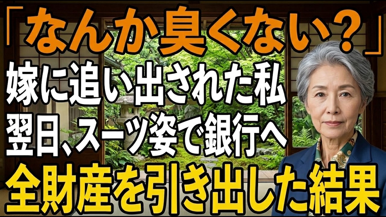 「おばあちゃん、カビ臭いから出て行って」。息子の嫁に言われた時、私は震えながら鍵を返した。26年間、家族のために注いだ収入は1億5000万円。大学費用も、結婚式も、マンションの頭金も、全部私が出したのに。それでも「古臭いガラクタ」と私の作品を笑い、毎月15万円のローン援助も当たり前のように受け取っていた家族は、私を追い出すのに一瞬も迷わなかった。ホテルの一室で、私は通帳を開いた。そこには彼ら...