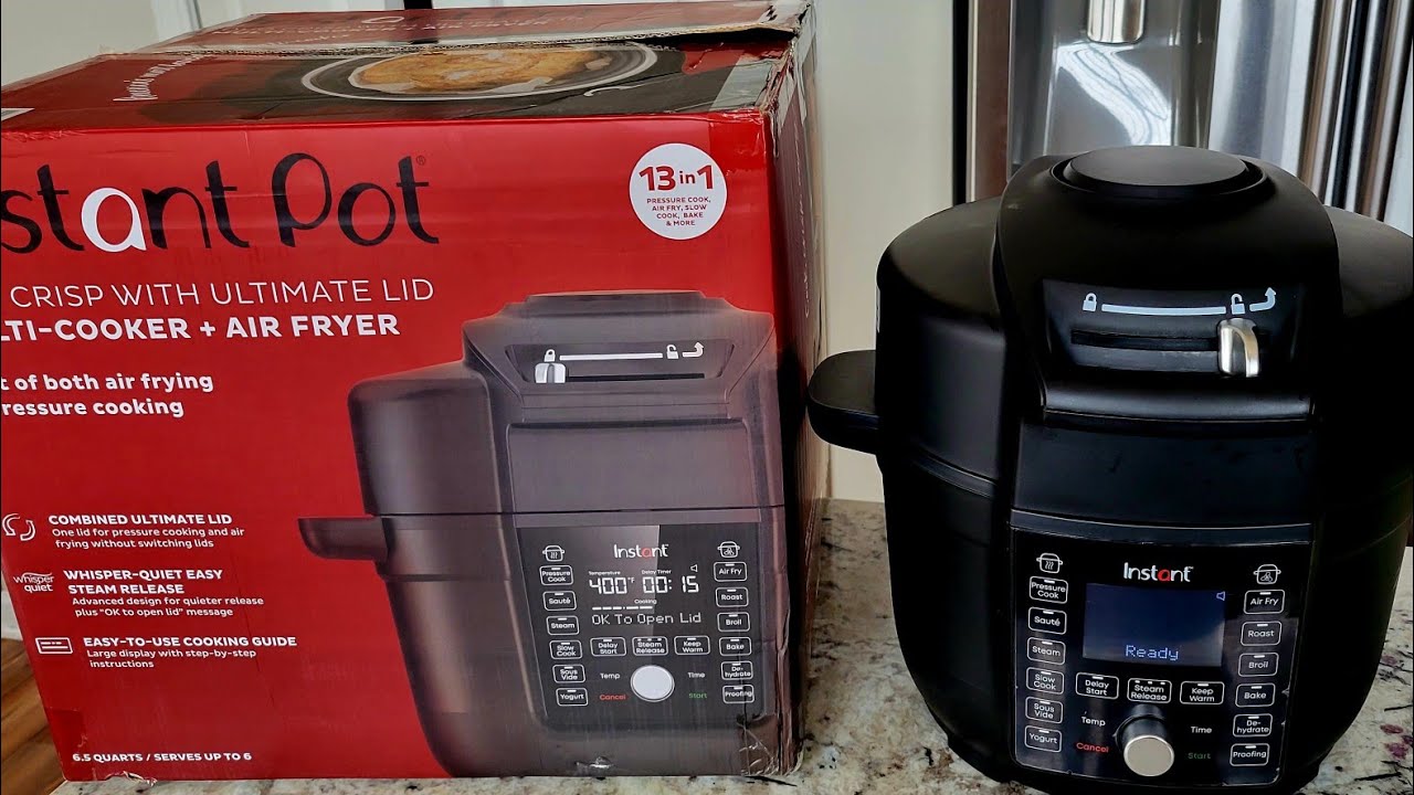 Instant Pot Duo Crisp with Ultimate Lid Multicooker + Air Fryer Unboxing &  First cook 
