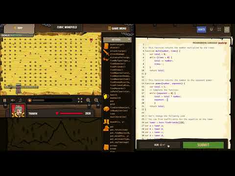 CodeCombat - Cubic Minefield - JavaScript