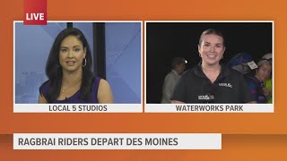 RAGBRAI riders depart Des Moines for Tama-Toledo