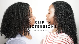 Natural Curly Clip in Extension Install with BetterLength 2022