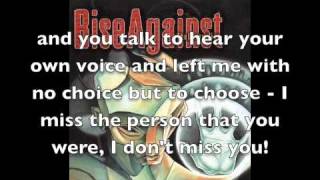 Rise Against - Six Ways &#39;Til Sunday - With Lyrics