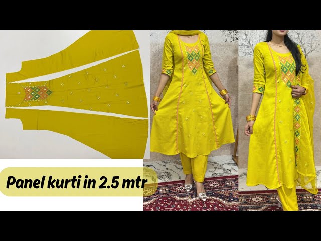 Off-white georgette A-line kurti with handworked neck and chikenkari p –  MyBudgetStore.in
