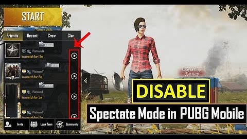 How to Disable Allow Spectators Mode in PUBG Mobile