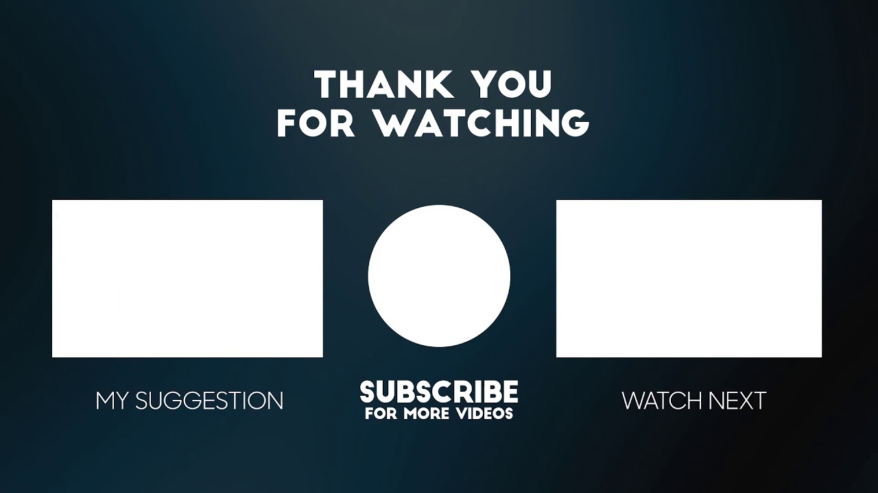 Youtube End Screen Template Premiere Pro Free