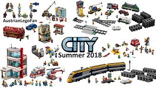 All Lego City Summer Sets 2018 - Trains - People Pack - Capital City - Hospital - Lego Speed Build