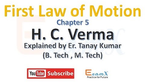 Newtons 1st  Law : H C Verma Chapter 5 (Concept of Physics :Part 1)
