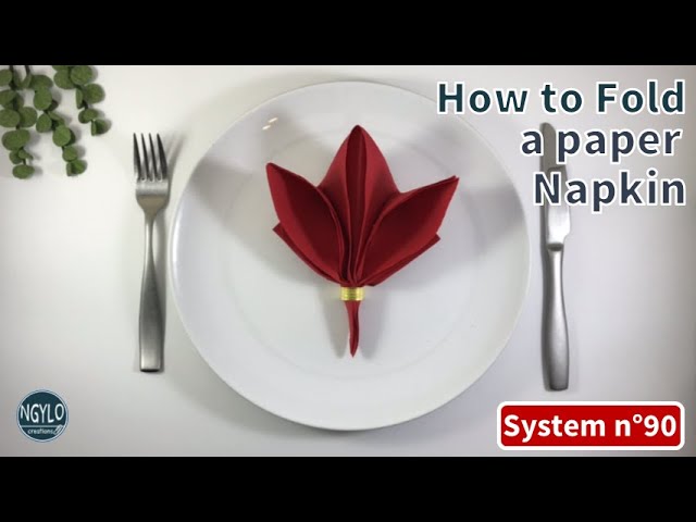 How to fold a Paper Napkin into a Flower Bud – Food and Tools