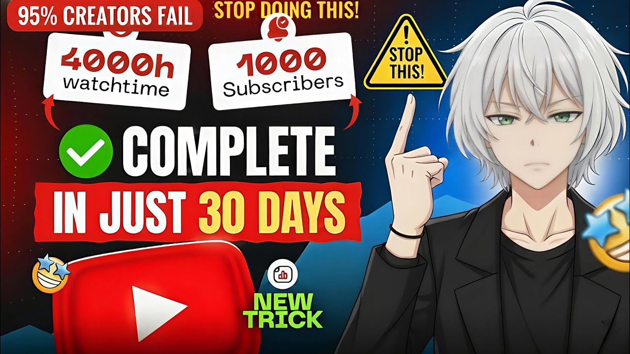 30 Dinon Mein 4000h Watch Time aur 1000 Subscribers Kaise Badhaye? 🚀