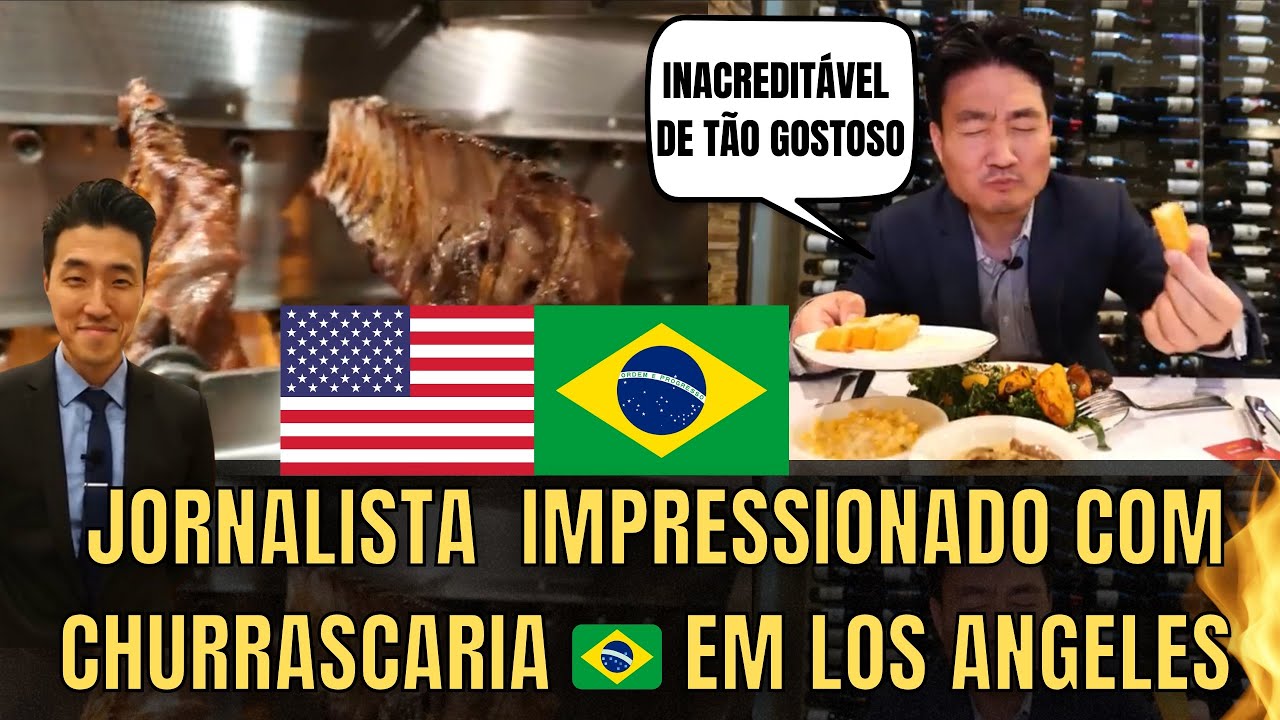 Americano Impactado Com O Nível Da Churrascaria Brasileira De Luxo Em Los Angeles