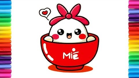 How To Draw a Bowl of Noodle || Easy Noodle Drawing For Kids Step by Step Tutorial