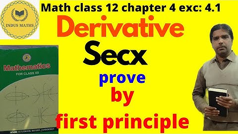 math class 12 derivative/first principle/chapter 4 ex4.1 sindh board