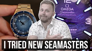 HANDS ON Review of ALL Omega 75th Anniversary Seamaster Models (Summer Blue)