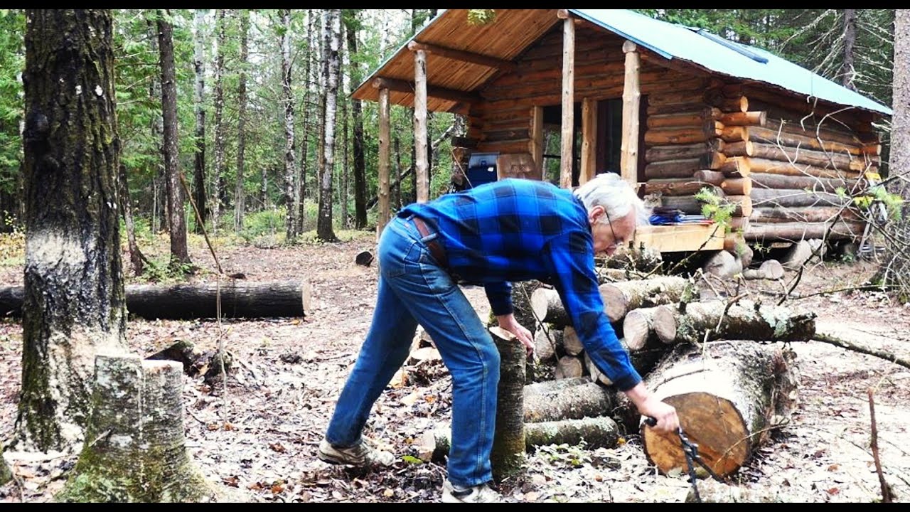 Толпа 75-все еще в джинсах-старый бревенчатый домик Мартина Off Grid №335