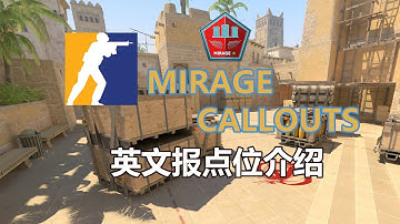 【CS2 MIRAGE Callouts】CS2爆破地圖英文報點介紹—— MIRAGE（荒漠迷城）