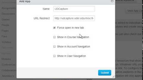 Canvas@UD: Using the Redirect Tool