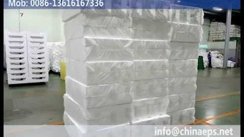 Automatic EPS Foam Fish Boxes Wrapping Packaging Machine With Six Sides PE Film