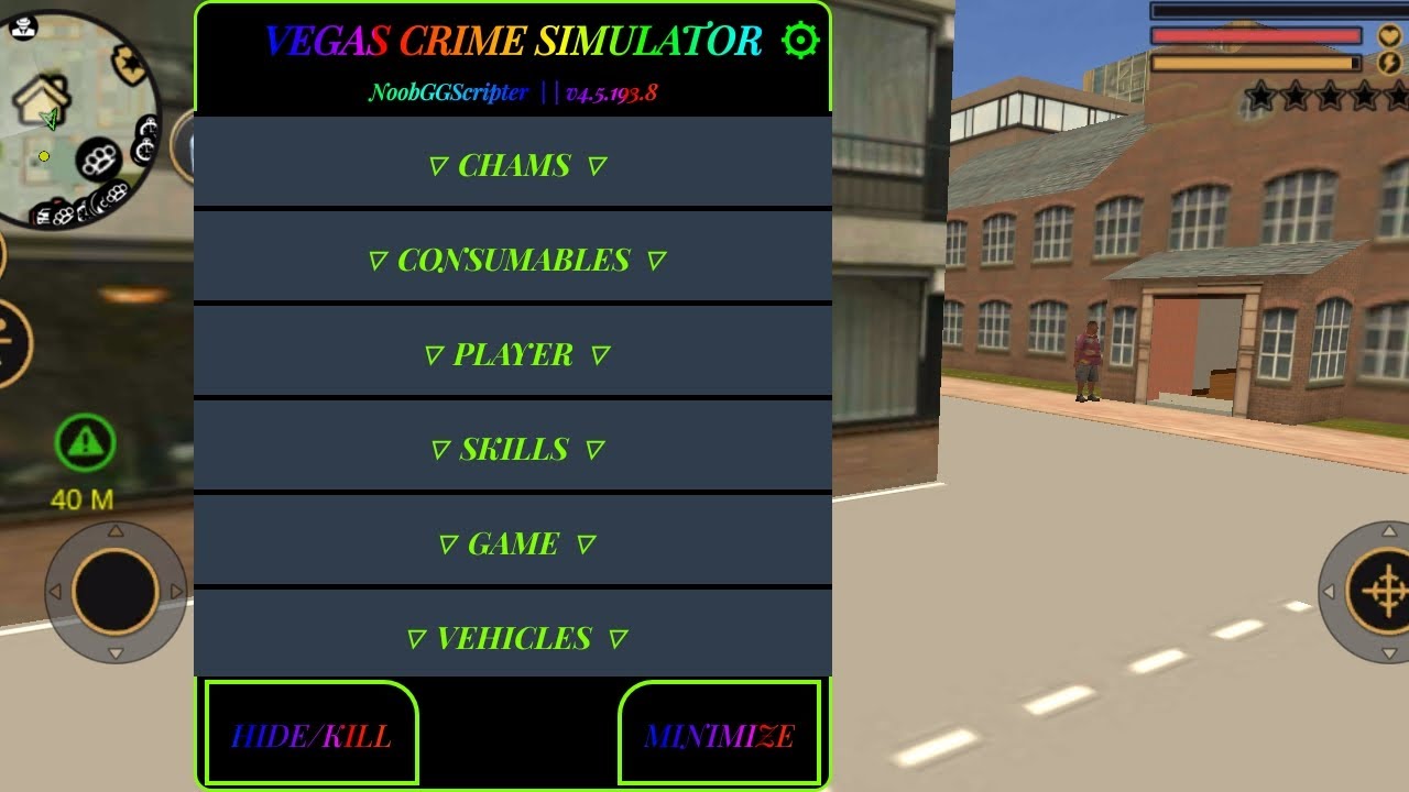 VEGAS CRIME SIMULATOR MOD MENU HACK 