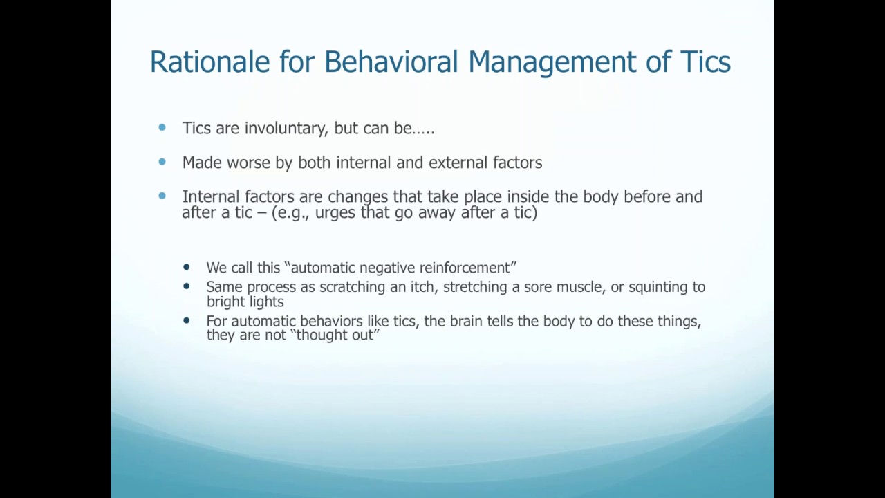 Comprehensive Behavioral Intervention For Tics CBIT YouTube